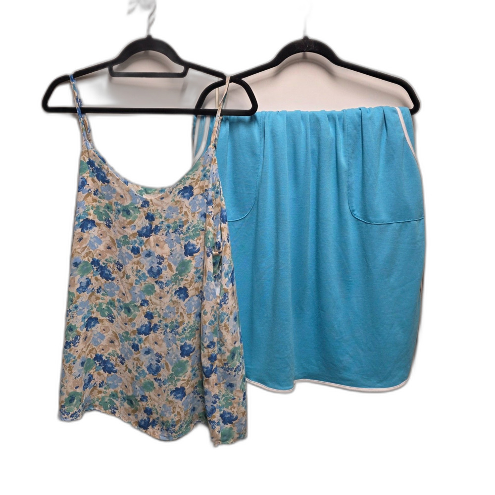 NWT LuLaRoe Lonica Skirt XL & Perch by Blu Pepper Floral Tank 1X Bundle